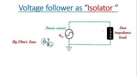 Application of Opamp Voltage Follower as Isolator/Buffer Amplifier(Hindi)