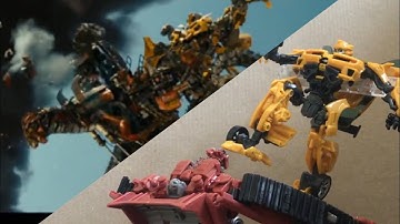 Transformers: ROTF - Bumblebee vs. Rampage (Stop Motion)