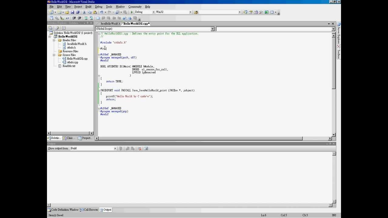 Tutorial of JNI use Eclipse and Visual Studio 2005 - YouTube