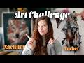 Kunst Challenge! - Ich übermale ein ALTES unfertiges Bild und mache etwas NEUES daraus