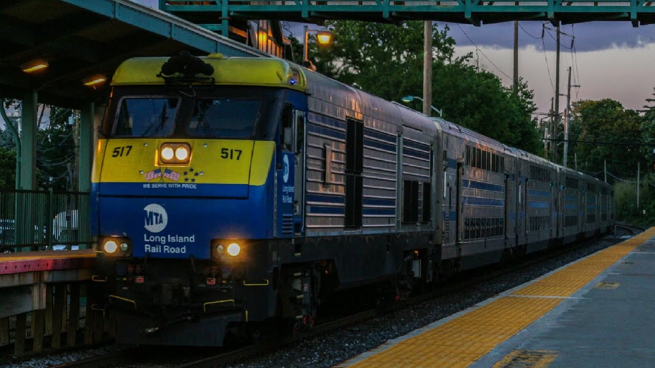 HD/60p LIRR's Westbound Cannonball 8717 to Penn Station at Sayville