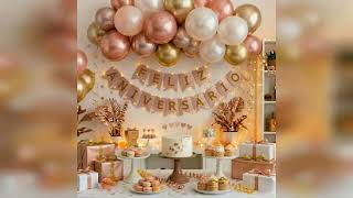 Resenha: Faixa Feliz Aniversário Bandeirinha Com Led Decoração De Festa Rose Gold