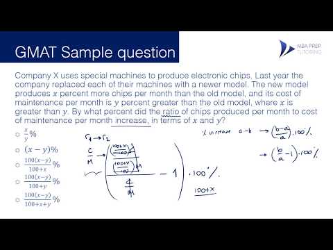 GMAT sample question - Percent increase with variables