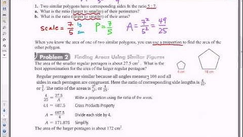 10.4 - Perimeter and Area of Similar Figures - GeomOnline
