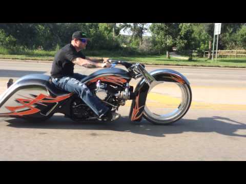 Ballistic Cycles 30" Hubless Wheel, Twin Turbo Harley Bagger! Baddest Bagger in Sturgis 2014