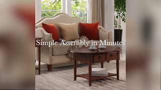 Leick Home 20044-PC, Coastal Coffee Table, Simple Assembly in Minutes