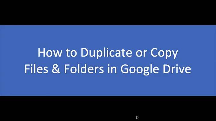 How to Duplicate or Copy Files & Folders in Google Drive (i.e. Template Copying)