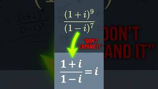A Genius Trick for Complex Powers #maths #algebra #shorts