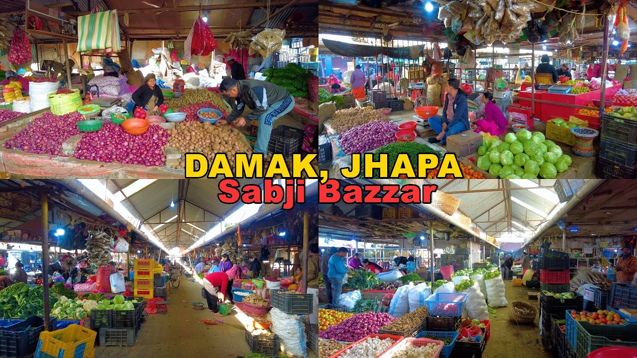 Damak, Jhapa Sabji Bazzar Tour [4K🇳🇵]  Virtual Walking Tour 2025