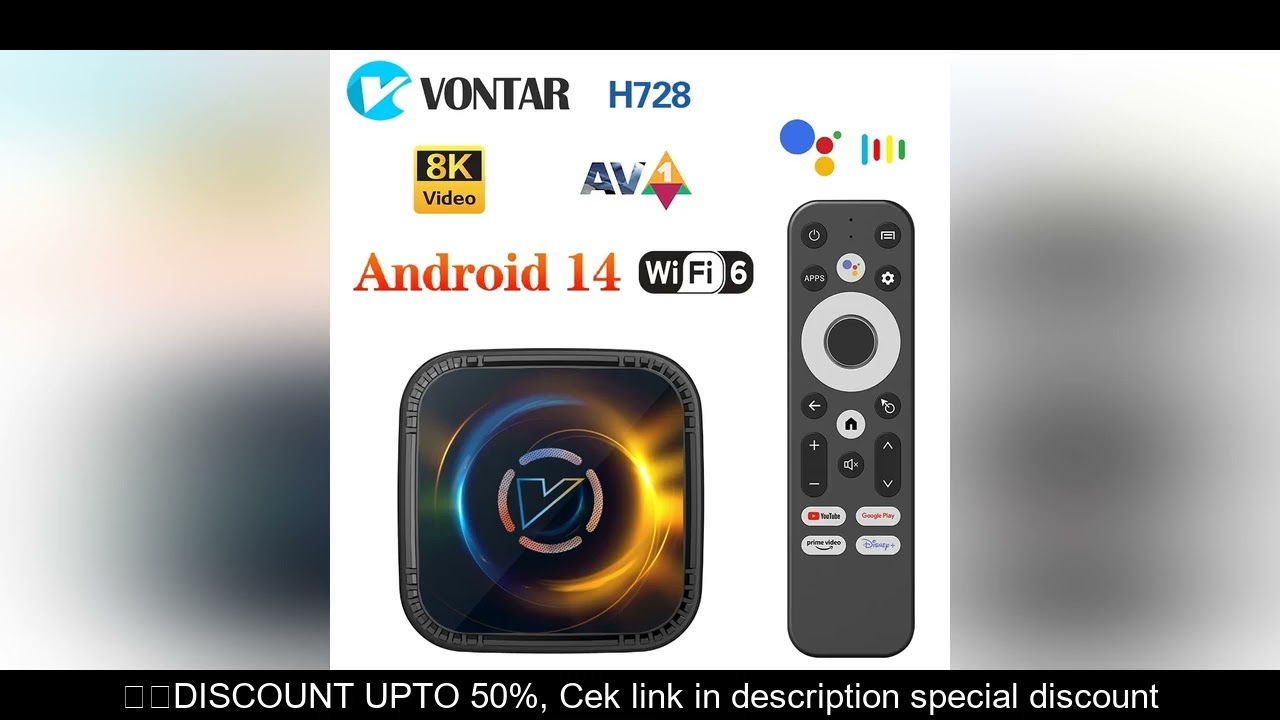 VONTAR H728 Android 14 TV Box Allwinner H728 Octa Core Cortex A55 Support 8K Video 4K 1000M LAN Wifi