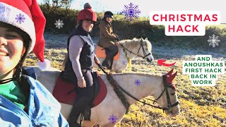 CHRISTMAS HACKING WITH FRIENDS 🎄 // ANOUSHKA’S FIRST HACK BACK IN WORK 🎉 // EQUESTRIAN VLOGMAS //