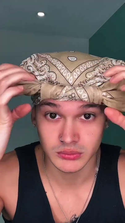 How to tie a bandana #shorts #viral #trend #diy #doityourself #boy #style #fashion