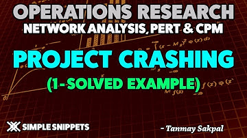 Crashing of Project in Project Management (Solved Example) | Network Analysis, PERT & CPM