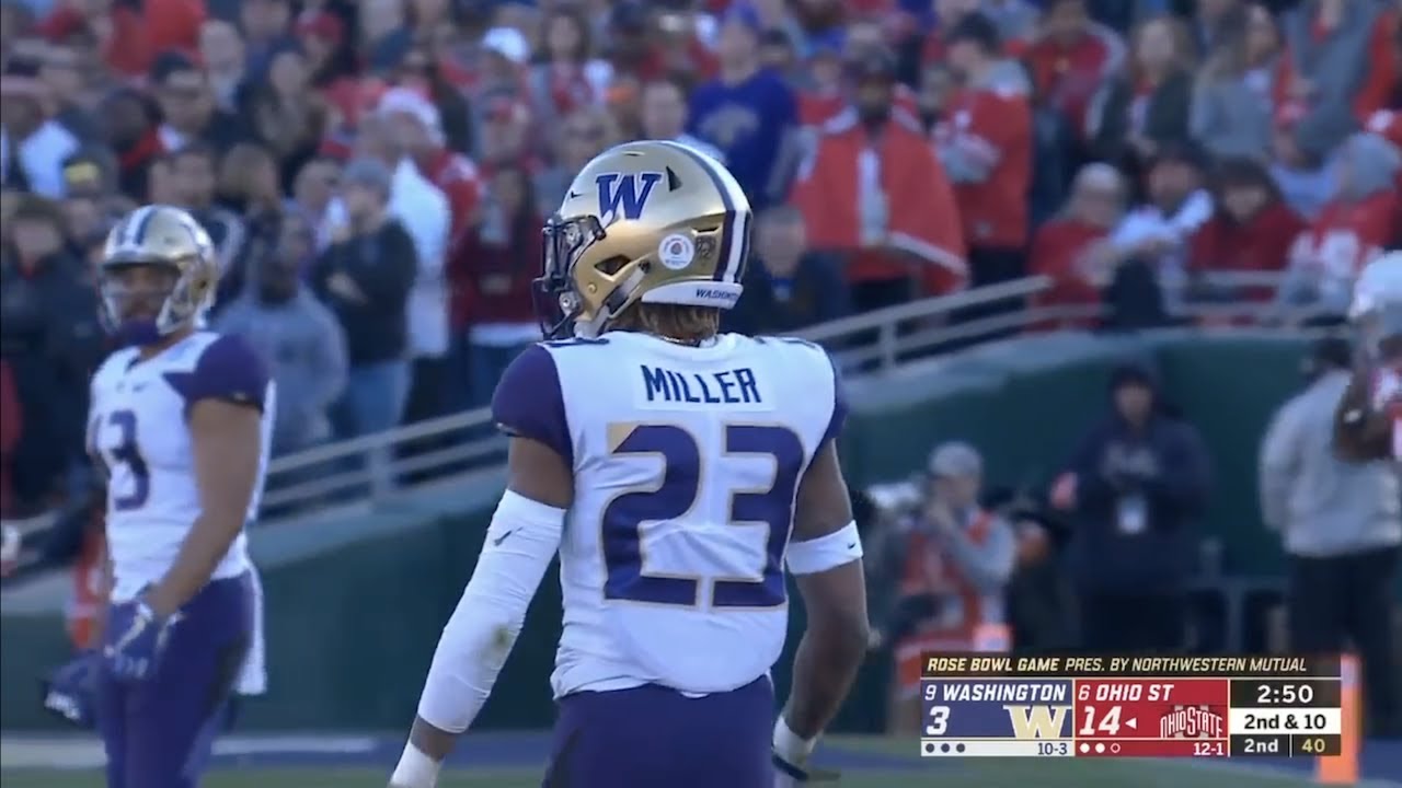 Jordan Miller (Washington DB 23) Vs. Ohio State 2019 YouTube