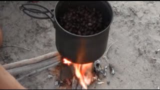 Cooking Beans On the 6 oz. Firebox Nano Wood Burning Backpacking Stove.