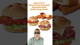 Arbys new 2 for $7 menus. J-Mart fast food news!