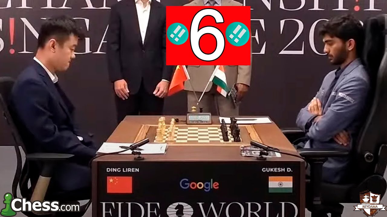 Ding Liren Vs Gukesh Dommaraju | Campeonato del Mundo de Ajedrez 2024 ...