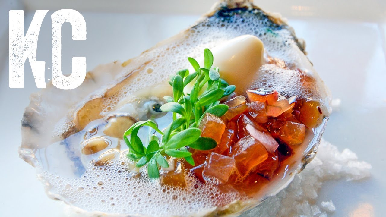 Shucked Oysters With Blueberry Mignonette & Ginger Creme Fraiche | Recipe