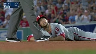 PHI@BOS: Nava out at second, call stands