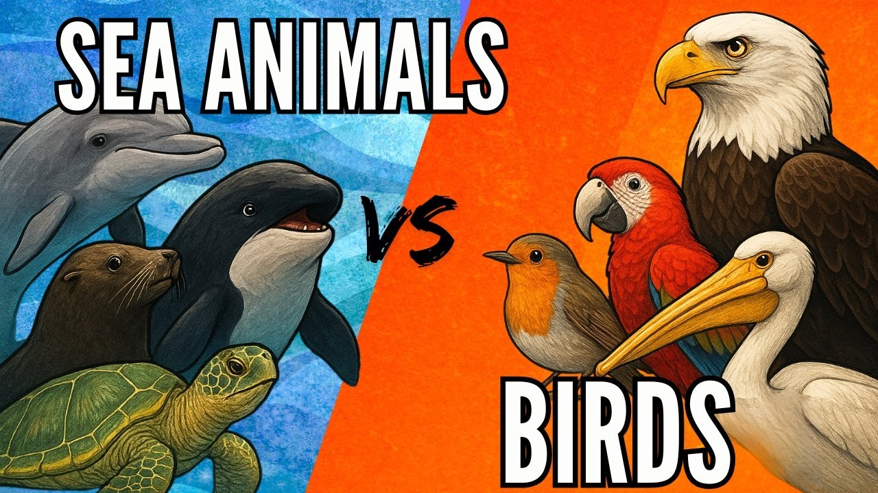 Sea Animals and Birds