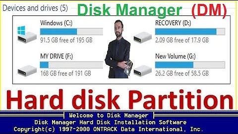 How to partition a hard drive  on DM with detail Urdu