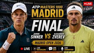 Sinner vs Zverev LIVE 🔴 ATP Masters 1000 Madrid Open 2026 Final  | Watchalong &amp; Live Commentary