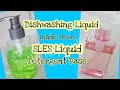 Dishwashing liquid made from sles liquid detergent base