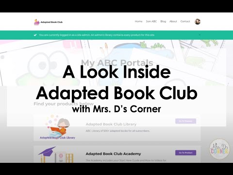 A Look Inside Adapted Book Club | Mrs. D's Corner + Adapted Book Club