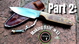 Part 2 to making a leather knife sheath and How to make Fixin wax. Also a South African Braai. DIY