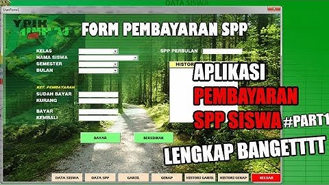 Cara Membuat Aplikasi Pembayaran SPP Plus NOTA Part 1