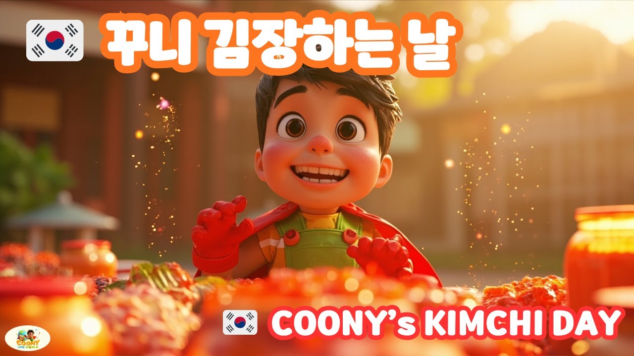 🇰🇷 꾸니 김장하는 날 | Coony’s Kimchi Day 아이들이 좋아할 따뜻하고 귀여운 한국 김장 이야기! 