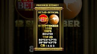 Prediksi sydney 12 September 2022 | BET4D bocoran togel sidney hari ini | rumus angka jitu