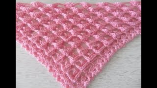 Узор для шали, бактуса -3 "D", вязание крючком,crochet shawl (шаль № 127)
