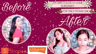 Diy Hair Color At Home Using Lolane Pixxel P20 Burgundy No Bleach Shoutout Cutely Richly