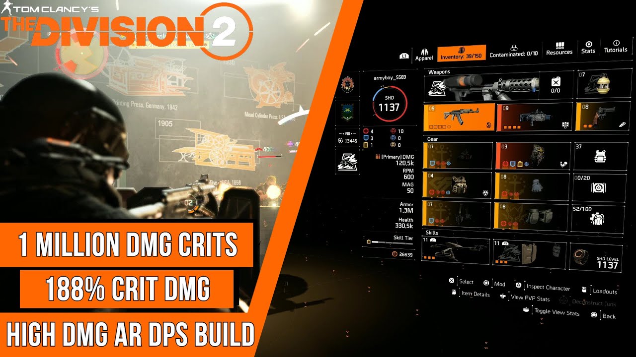 The Division 2 BEST AR DPS BUILD High DMG/DPS Build 1 MILLION DMG