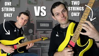 ONE String Guitar Solo VS TWO String Guitar Solo