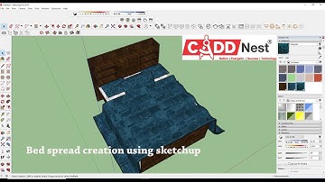 Bed spread creation using sketchup தமிழ் - CADD Nest