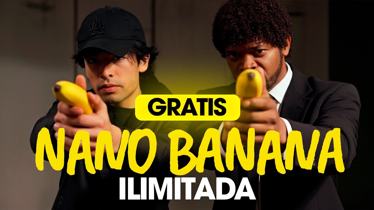 NUEVA IA DE GOOGLE GRATIS e ILIMITADA! NANO BANANA 🍌 Ya disponible ...