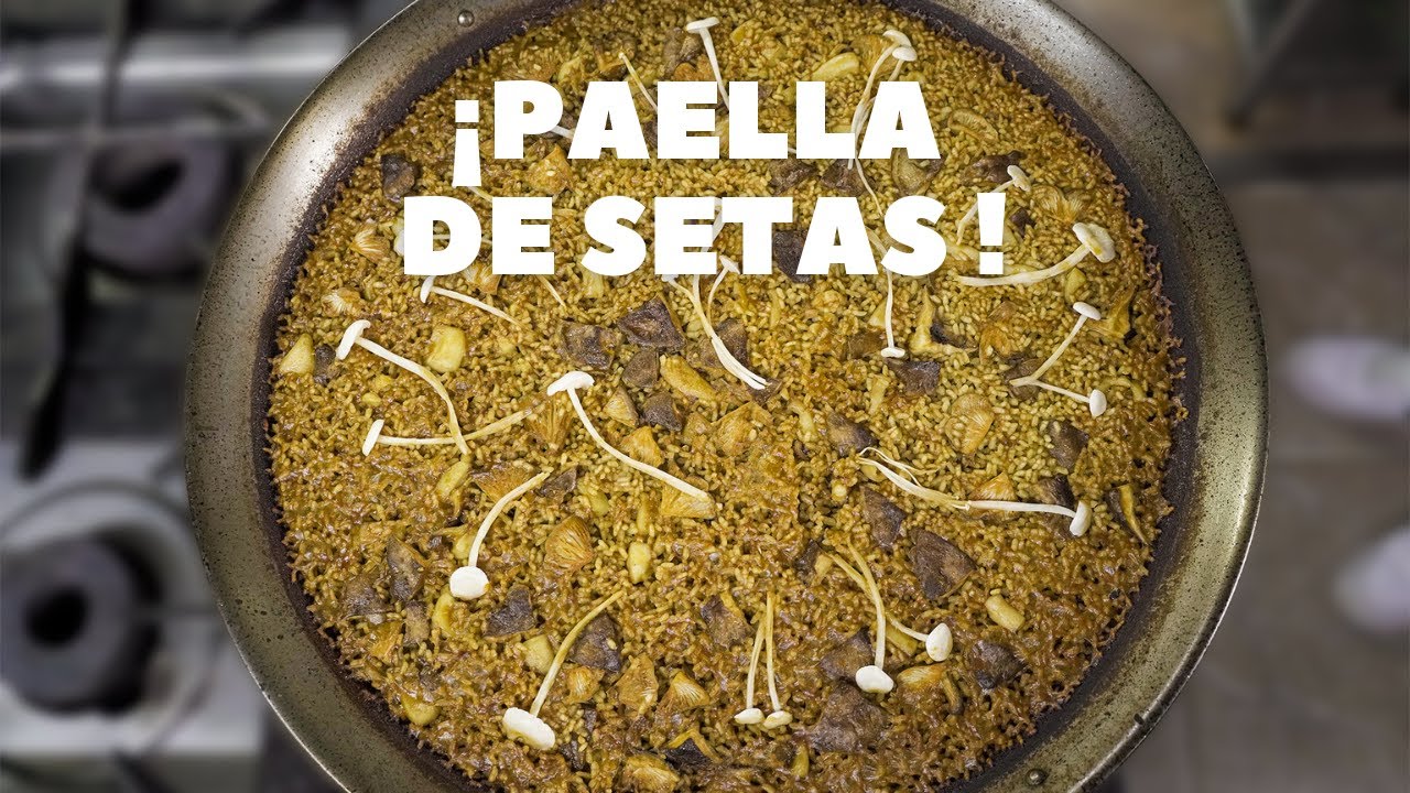 Paella de Setas Siitake y Sepia