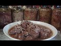 Тушенка из свиных сердец с гречкой.Вкусная тушенка своими руками.Готовим тушенку сами.Тушенка и каша