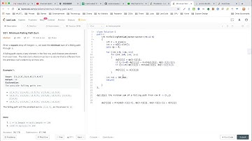 【每日一题】931. Minimum Falling Path Sum, 2/23/2020