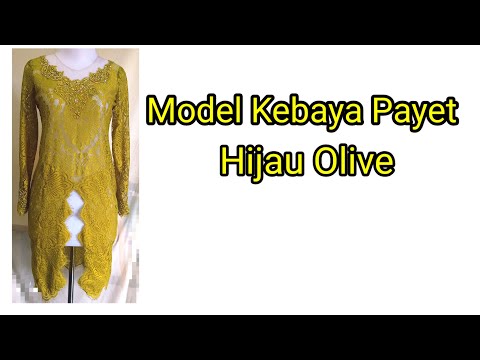 Model Kebaya Payet Hijau Olive