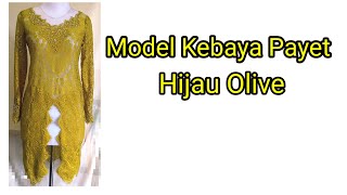 Model Kebaya Payet Hijau Olive