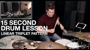 DRUMMER101: 15 Second Drum Lesson -  Simple Linear Triplet Pattern