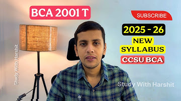 BCA NEW SYLLABUS CCSU | Mathematical Foundation for Computer Science 2 BCA 2001 T | 2025-26 SESSION