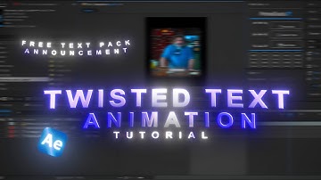 Twisted Text animation like @24KJHONEDITZ  in After effects