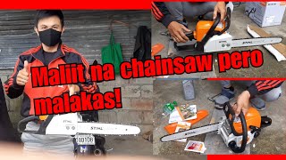 STIHL MS 170 unboxing and review, maliit na chainsaw pero malakas, heavy duty chainsaw