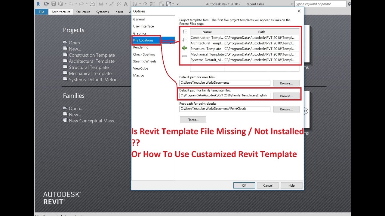 Revit Template Missing Or Not Installed Solution Revit Mep Youtube