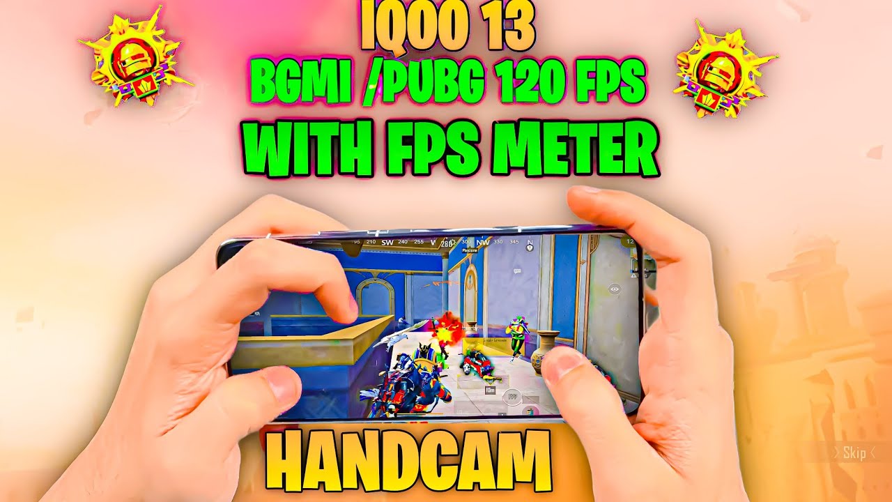 IQOO 13 5G 🤬 HANDCAM BGMI 120 FPS TEST 3.7 UPDATE WITH FPS METER # ...