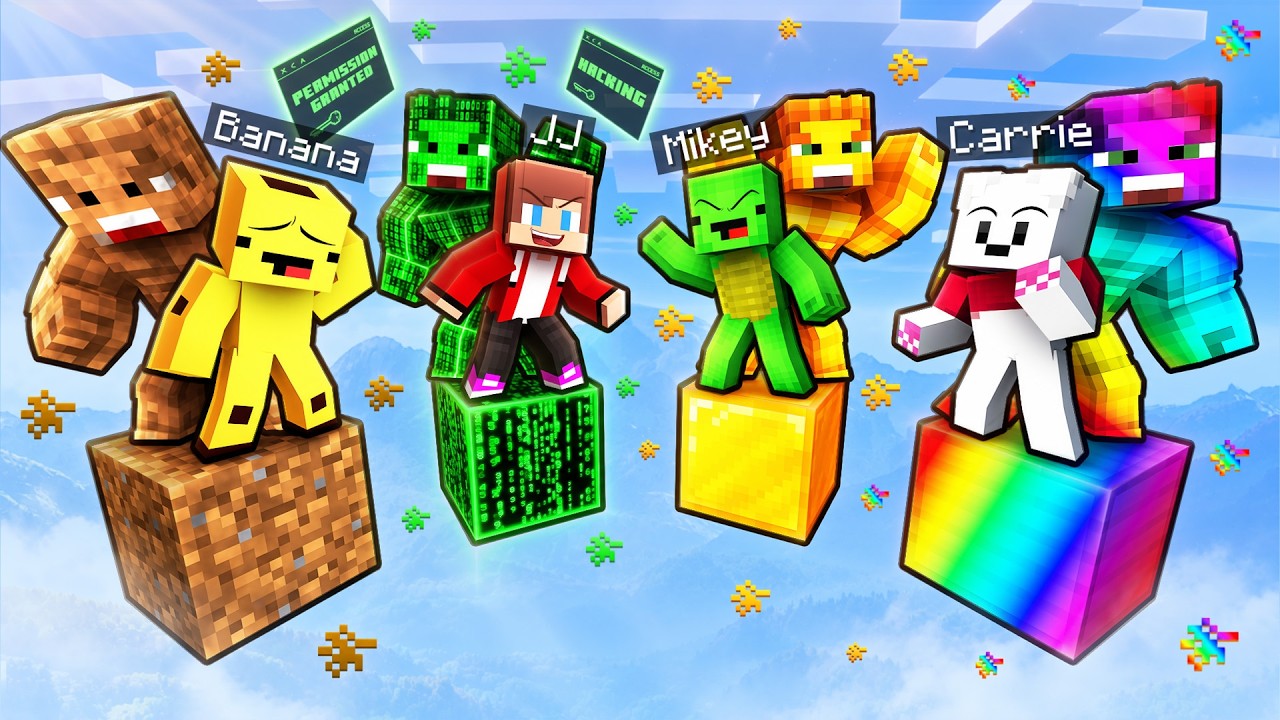 Mikey & JJ Friends - NOOB vs PRO HULK One Block.. Minecraft Maizen